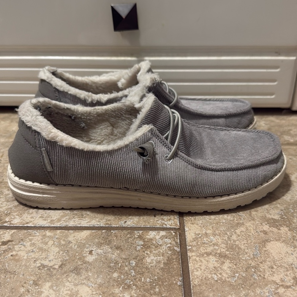 Women’s Hey Dude Wendy Shoes - Corduroy Grey - Size 8 (EU 39)